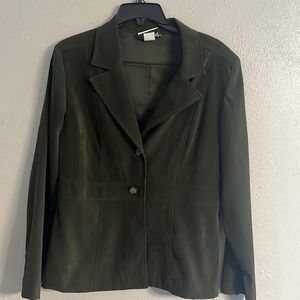 Fashion bug women’s size medium green blazer, suit jacket.